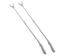 LRXIYODE Pinza Raccogli Rifiuti Pieghevole 2 Pezzi Strumento di Presa Estensibile in Acciaio per Anziani Facile da Usare Portatile per Raccolta Oggetti Domestici e Giardino