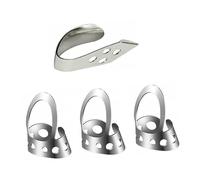 LRXIYODE Plettro Regolabile in Acciaio Inox per Pollice e Dito, Set da 4 Pezzi per Banjo e Ukulele, Accessori Musicali per Chitarra Acustica Design Scavato Traspirante, Adatto
