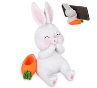 LRXIYODE Porta Cellulare Coniglio in Resina Stabile e Carino Supporto Smartphone con Design Coniglietto per Decorazione da Tavolo e Regalo Creativo per Stanza