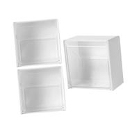 LRXIYODE Porta Dischetti Di Cotone Da Parete 3 Pezzi Contenitori Bagno Organizzatore a Parete Per Rossetti e Cotton Fioc Conservatore Salvaspazio Per Accessori Trucco