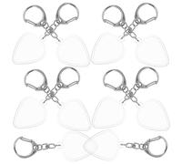 LRXIYODE Porta Plettri per Chitarra Trasparente 15 Pezzi Custodia Espositiva e Portachiavi, Organizer per Plettri Resistente alla Polvere, Accessorio Portatile per Musicisti e