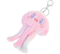 LRXIYODE Portachiavi Morbido a Forma di Otto Tentacoli Rosa Ciondolo Soffice con Metallo Resistente Accessorio per Chiavi Auto e Borsa per Donne e Uso Quotidiano