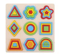 LRXIYODE Puzzle in Legno Educativo Gioco Montessori di Forme Geometriche Colorate per Sviluppo Cognitivo Attività Sensoriali e Apprendimento Sociale Adatto Tutte le Età