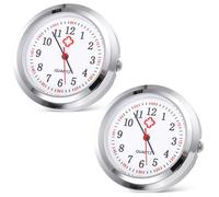 LRXIYODE Quadrante Orologio da Tasca per Infermiera 2 Pezzi Creativo in Vetro Accurato e Portatile per Manual DIY Dimensioni 3X3X0,5 CM