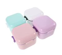 LRXIYODE Scatola Porta-unghie con Filtro, Custodia Organizer in Plastica 4 Pezzi per Attrezzi Manicure e Pedicure, Supporto per Trapano con Pulizia, Valigetta Sterilizzatrice per