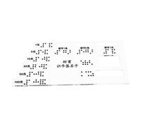 LRXIYODE Scheda Braille Per Identificazione Monetaria Assistiva Per Non Vedenti Acrilico Strumento Per Gestione Finanziaria e Riconoscimento Denominazioni Resistente e Duraturo Promuove