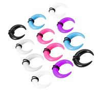 LRXIYODE Set 12 Anelli per Setto Nasale a Ferro di Cavallo in Acrilico, Dilatatori per Piercing Orecchio e Naso, Piccoli Anelli Colorati 2mm e 3mm, Accessori Versatili per Donna e Uomo