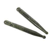 LRXIYODE Set 2 Bastoncini Massaggiatori Gua Sha in Pietra Naturale per Viso e Corpo, Strumento di Riflessologia e Digitopressione Facciale, Massaggiatore per Occhi e Collo Effetto