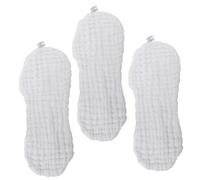 LRXIYODE Set 3 Pezzi Mussola Cotone per Ragazzo Ragazza Copertina Traspirante e Fascia Proteggi Lettino Bianco Lavabile per Culla e Altri Ambienti