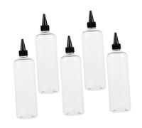 LRXIYODE Set 5 Bottiglie da 500ml Bocca Punta in Plastica Tappo, Multiuso per Distribuire Liquidi o Lozioni, Contenitori Ricaricabili per Prodotti per Chioma