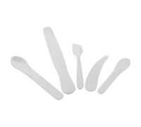 LRXIYODE Set 5 Mini Cucchiai per Cosmetici in Acciaio Inox 304, Spatole Riutilizzabili per Maschera Viso, Crema e Contorno Occhi, Strumenti di Bellezza Portatili per Cura della