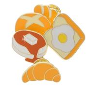 LRXIYODE Set 5 Pezzi Spilla per Pane in Lega di Zinco, Adorabile e Leggera, Spille a Forma di Sandwich e Croissant, Perfette per Zaini e Decorazioni