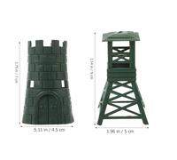 LRXIYODE Set da 10 Giocattoli Militari di Torre di Guardia in Plastica, Modelli di Equipaggiamento Militare Simulati per Ragazzi, Decorazioni Leggere per Collezione e Gioco Realistico