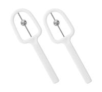 LRXIYODE Set di 2 Strumenti di Logopedia a Forma di U per Esercizi della Punta della Lingua in Plastica Bianca, Allenatore Muscolare Orale Portatile per Terapia Miofunzionale