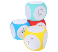 LRXIYODE Set di 4 Dadi in Eva Cancellabili a 6 Facce da 10cm, Strumento Didattico Creativo per Progetti Educativi e Festa Scuola Decor, per Attività di Gruppo