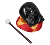 LRXIYODE Set Forniture per Canti Buddisti 4 Pollici in Acrilico Blocco da Speleologia, Batacchio e Tappetino, Decorazioni per Tempio e Meditazione Suono Melodioso e Superficie Intagliata