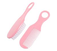 LRXIYODE Set Pettine e Spazzola Massaggiante Chioma Ragazzo Ragazza, Kit Rosa in Plastica Antistatica, Delicato e il Capelluto del Ragazzo Ragazza