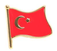 LRXIYODE Spilla Metallo Forma Di Bandiera Nazionale Turchia Distintivo Creativo Per Abbigliamento e Decorazione Perfetta Per Eventi Speciali e Occasioni Festive