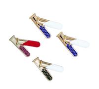 LRXIYODE Spille Da Scienziato a Forma Di Becher Scientifico, Set Da 4 Pezzi Colorate, Distintivi Per Esperimenti Di Chimica, Perfette Per Giacche, Zaini e Cappelli, Indicatori Di Personalità e Stile