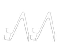 LRXIYODE Supporto per Cornice da Tavolo 2 Pezzi in Ferro Bianco | Piatti e Opere, Uso in Ambiente Notturno e Galleria, Stile Minimalista, Struttura Robusta e Poco Fragile