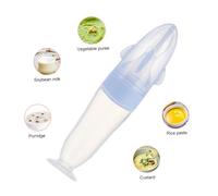 LRXIYODE Svezzamento in Silicone Alimentatore per Cereali e Pappe Bottiglia Morbida e Facile Spremere Adatto Rice Cereal Verdure e Frutta