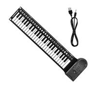 LRXIYODE Tastiera Pieghevole Portatile a 49 Tasti Controllo Volume a 16 Livelli e Funzione Risparmio Energetico, Pianoforte Digitale Arrotolabile Per Principianti, Per Uso Domestico e Studi