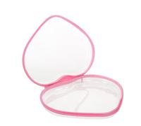 LRXIYODE Travel Toiletry Bag Hard Shell Heart Shape Zipper Organizer For Women Cosmetics Accessories Small Storage Pouch Protective And Compact