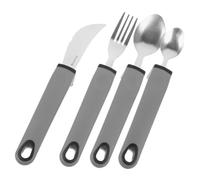 LRXIYODE Utensili Da Cucina Adattabili in Inossidabile e Tpr Stoviglie Antiscivolo e Portatili Per Anziani e Disabili Durevoli e Resistenti All Usura Per Mangiare Comodità