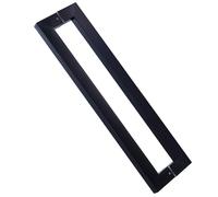LRYELWA 1x Maniglia per Porta della Doccia,Maniglione per Porte in Vetro in Acciaio inox,Pomello Pomolo per Porta Entrata,Maniglia ad Arco,per Bagno Casa Hotel (Nero,lunghezza 438mm)