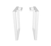 LRYELWA 2 x Gambe da Tavolo in Metallo,Piedini di Supporto per Mobili,Piedi Quadrate Robuste Moderno Struttura per Tavolo da Pranzo Conferenza Basamento Tavolino DIY,con Viti (Bianco,30cm x 72.5cm)