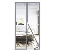 LRYELWA Tenda Termica Isolante Freddo e Caldo per Porta,Trasparente,Antipolvere,Impermeabile,a Chiusura Automatica,del Balcone d'ingresso,Patio,Cucina,con Nastro Adesivo (Grigio,120cm x 215cm)