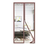 LRYELWA Tenda Termica Isolante Freddo e Caldo per Porta,Trasparente,Antipolvere,Impermeabile,a Chiusura Automatica,del Balcone d'ingresso,Patio,Cucina,con Nastro Adesivo (Marrone,80cm x 230cm)