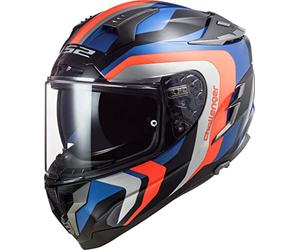 LS2 1032740523XL Casco Moto Full Face FF327 Challenger Galactic, Unisex, Blu/Arancione, 3XL