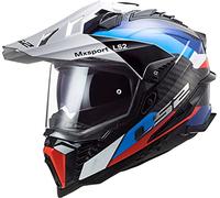 LS2 407016112XL Casco Motocross MX701 C Explorer Frontier, Unisex, Nero/Blu, XXL