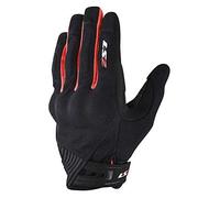 LS2 Dart II Guanti da moto, nero-rosso, taglia L per maschi