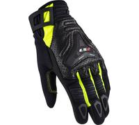 LS2 All Terrain perforato Guanti da moto da donna, nero/neon, Taglia XS