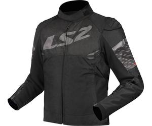 LS2 Apex impermeabile Giacca tessile moto da donna, nero-grigio, taglia 4XL per donne