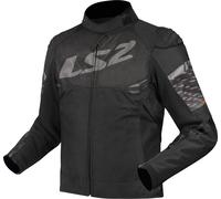 LS2 Apex impermeabile Giacca tessile moto da donna, nero-grigio, taglia XS per donne