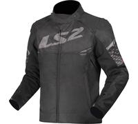LS2 Apex impermeabile Giacca tessile moto, nero/grigio scuro, Taglia 3XL