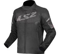 LS2 Apex impermeabile Giacca tessile moto, nero/grigio scuro, Taglia 4XL