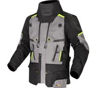 LS2 Apollo impermeabile Motocycle Giacca in tessuto, nero-grigio-giallo, taglia M per maschi