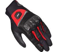 LS2 Atom Guanti da motocicletta, nero/rosso, Taglia M