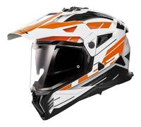 LS2 caschi da motocross Pioneer II Namib white orange XL