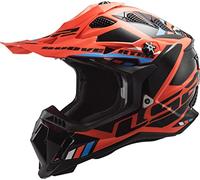 LS2 MX700 Subverter Evo II Stomp Casco da motocross, nero-arancione, taglia M