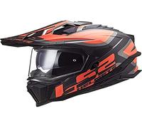 LS2, casco cross moto Explorer Alter mat black fluo orange, L