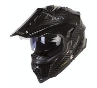 LS2 MX701 Explorer Solid Casco da motocross, nero, taglia 3XL per maschi
