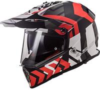 LS2 Casco cross pioneer xtreme nero opaco rosso taglia XS