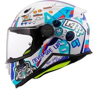 LS2, Casco Moto Integrale Bambino KID NEXT LEVEL White, M