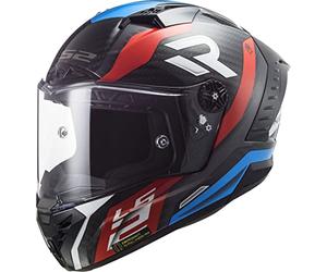 LS2, casco integral moto Thunder Carbon Supra FF805 red blue, XS