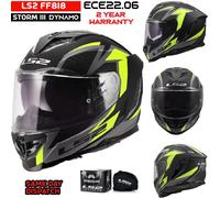 LS2 CASCO INTEGRALE DA MOTO TOURING CON DOPPIA VISIERA FF818 STORM III DYNAMO